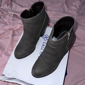 Call It Spring Green Ocayssa Ankle Booties with Side Zipper